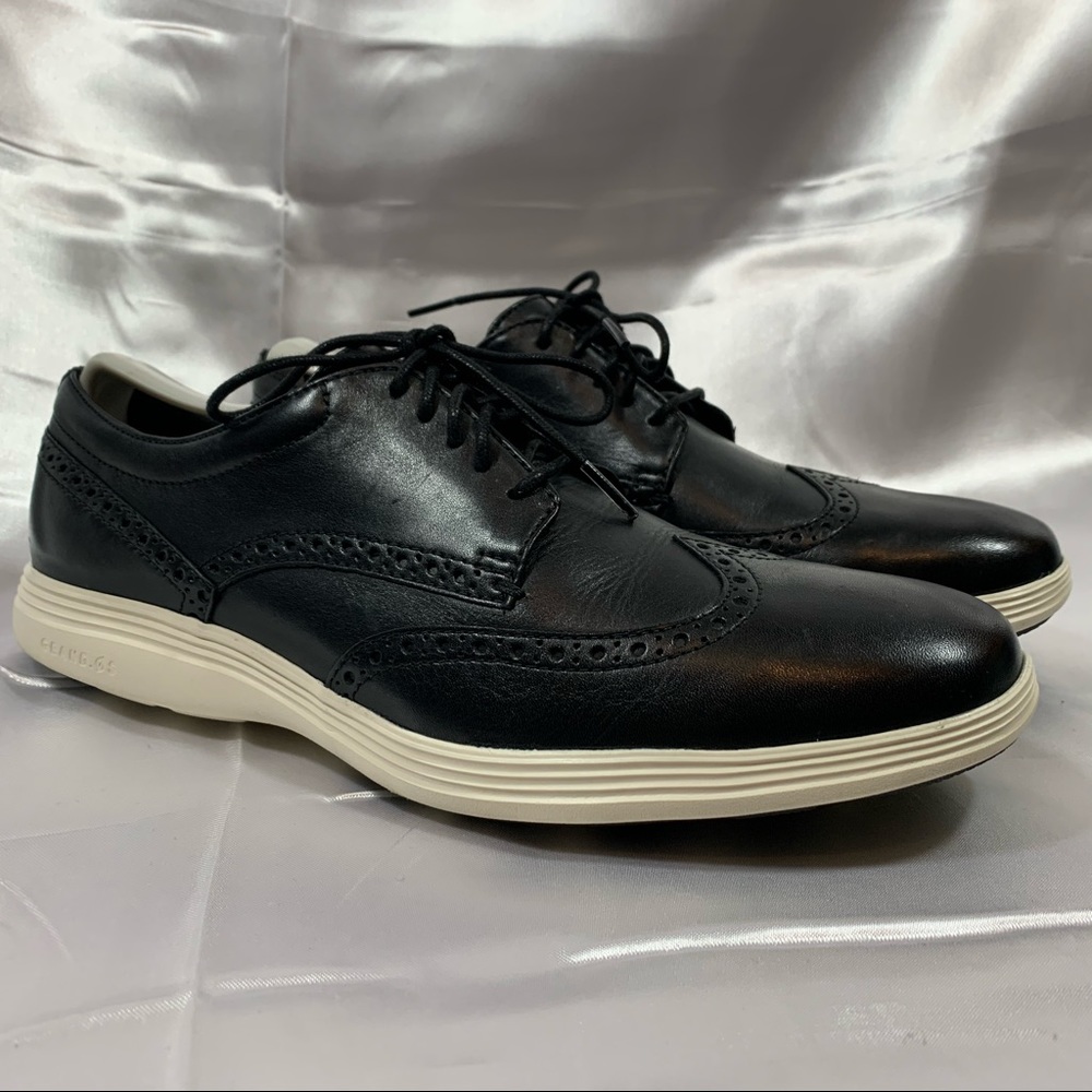 Cole Haan Grand Tour Wingtip Oxford Black Ivory